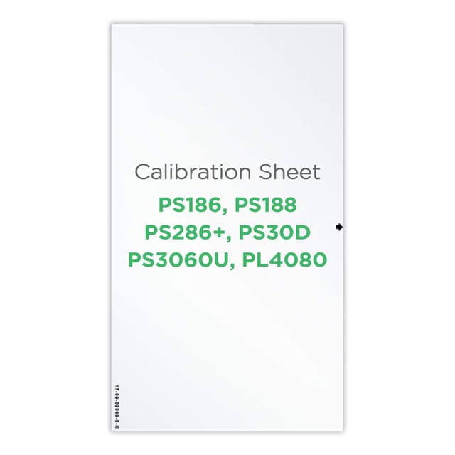 Plustek Calibration Control Sheet - for PS286 Plus, PS186, PS188, PS30D, PS3060U, PL4080 Document Scanner only