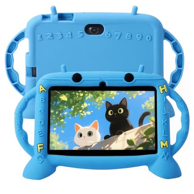 MengDash Kids Tablet, 7 inch Tablet for Kids 3-10, Educational Learning Toddler Tablet Android 11, 3GB RAM+32GB ROM Storage, Google Play YouTube (Blue)