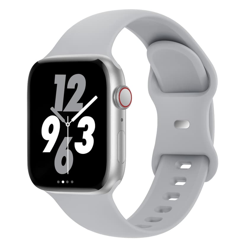 Sport Band Compatible with Apple Watch 38mm 40mm 41mm 42mm 44mm 45mm 46mm 49mm, Replacement Soft Silicone Strap Wristbands for iWatch Series 11/10/9/8/7/6/5/4/3/2/1 Ultra SE Women Men, Gray