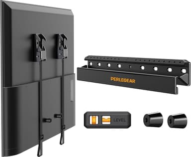 Perlegear No Drill TV Wall Mount for Most 24-55 Inch TVs up to 100 lbs, Studless TV Mount, Drywall TV Bracket with Max VESA 400x400mm, No Stud, Easy Install, Low Profile, PGMT7