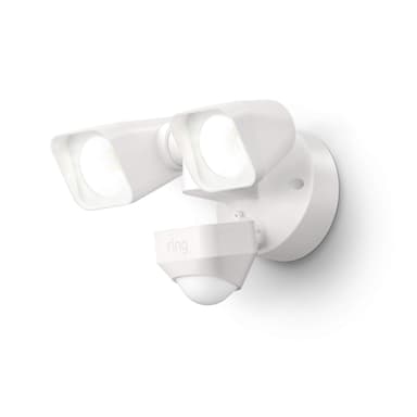 Ring Floodlight Wired — Motion-activated floodlight, bright LEDs, works with Amazon Sidewalk, White