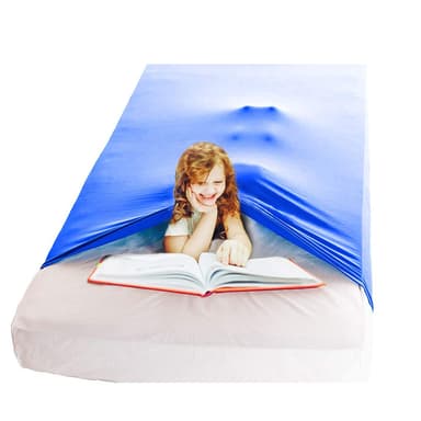 Nappo Sensory Compression Blanket for Kids and Adults-Weighted Blanket Alternative, Cool, Stretchy,Breathable Sheets (Twin Size,38"x60" Royal Blue)