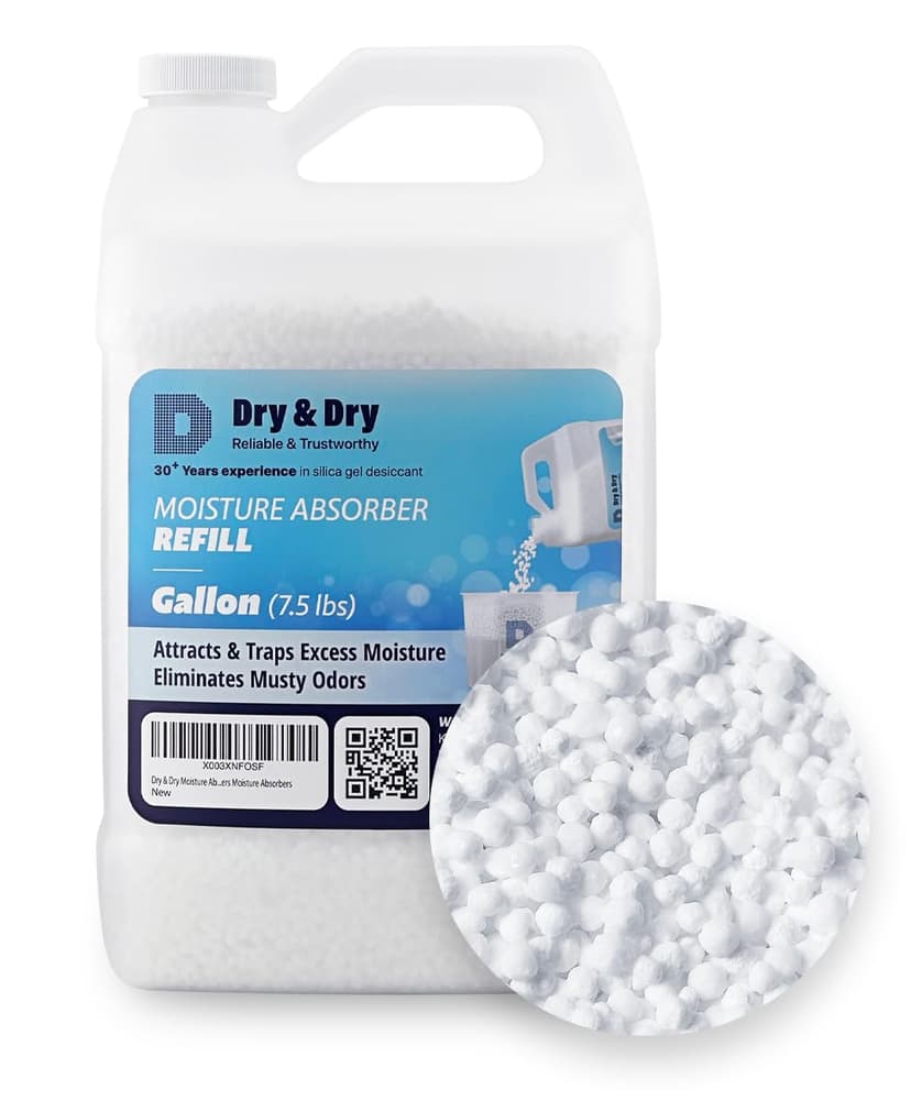 Dry & Dry Moisture Absorbers Refill Beads (7.5 LBS) - Dehumidifiers for Home Dehumidifier for Basement Small Dehumidifiers Dehumidifiers, Moisture Absorber Refill, Fragrance Free