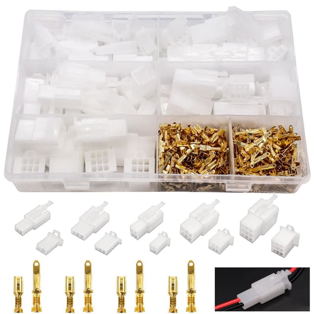 Seamaka 432pcs Automotive Electrical Wire Connectors Kit 2.8mm 2 3 4 6 9 Pin Automotive Electrical Wire Male Female Socket Plug and Pin Header Crimp Wire Terminals Connector Assortment Kit