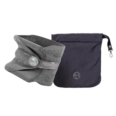 trtl Pillow - Scientifically Proven, Super Soft Neck Support Travel Pillow for Airplanes - Lightweight and Machine Washable - Ergonomic Design for Traveling on Flights, Cars, and Trains - Grey