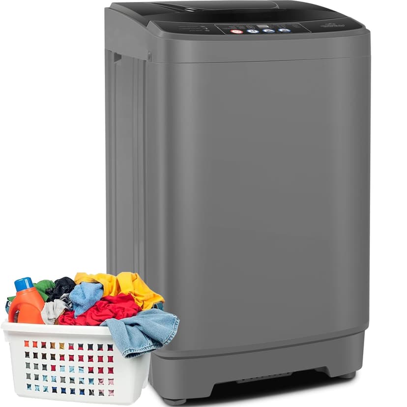 Nictemaw Portable Washing Machine, 20Lbs Capacity Full-Automatic Portable Washer Machine, 2.8Cu.ft Washer and Dryer Combo with 10 Programs & 8 Water Levels Laundry Machine for Apartment, Dorms, RV