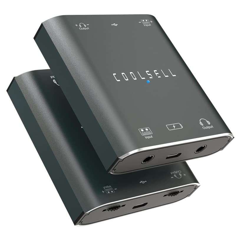 COOLSELL Audio Interface, Stereo 24Bit/192kHz USB C & iPhone Guitar Interface for Recording, Live Streams and Podcasting, Compatible with iPhone, iPad, Mac, Android and PC