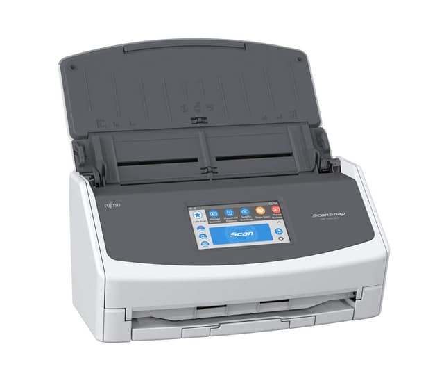 ScanSnap Fujitsu iX1500 Color Duplex Document Scanner with Touch Screen for Mac or PC, White (2018 Release)