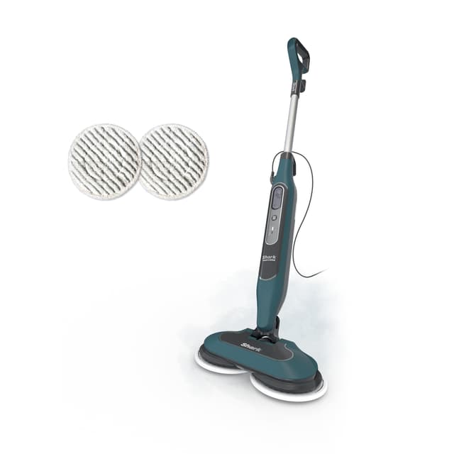 Shark Steam & Scrub All-in-One Scrubbing and Sanitizing Hard Floor Steam Mop, 2 Steam Modes, 2 Dirt Grip Soft Scrub Pads Included, XL Removable Water Tank, Swivel Steering, Teal, S8002BRN