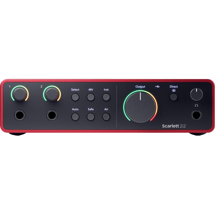 Scarlett 2i2 4th Gen USB Audio Interface w/Buhne XLR10 10 Ft Mic Cable