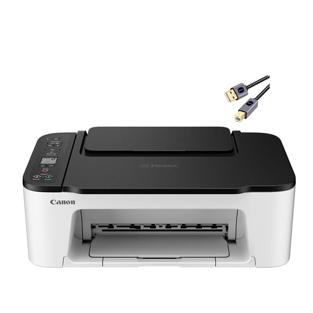 Canon PIXMA 3522 Series Color Inkjet All-in-One Printer | Print Copy Scan | Wireless | Mobile Printing | 1.5" Segment LCD Display | 50 Sheets Paper Tray | 4800 x 1200 dpi | Black + Printer Cable