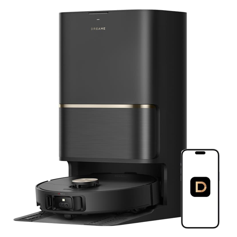 DREAME L50 Ultra Robot Vacuum and Mop Black with Auto-Empty and Mop Self-Cleaning, Precise Obstacle Avoidance, 19,500Pa Suction, HyperStream Detangling DuoBrush