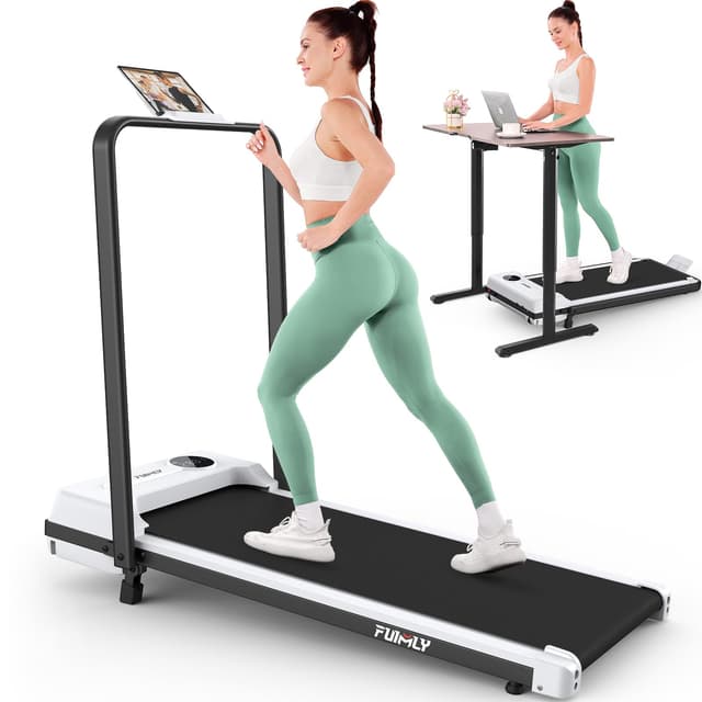 FUNMILY Walking Pad Treadmill with Incline, Foldable Treadmills for Home Office, Portable Walking Pad 300lbs Capacity, Remote Control, 2s Folding Treadmill