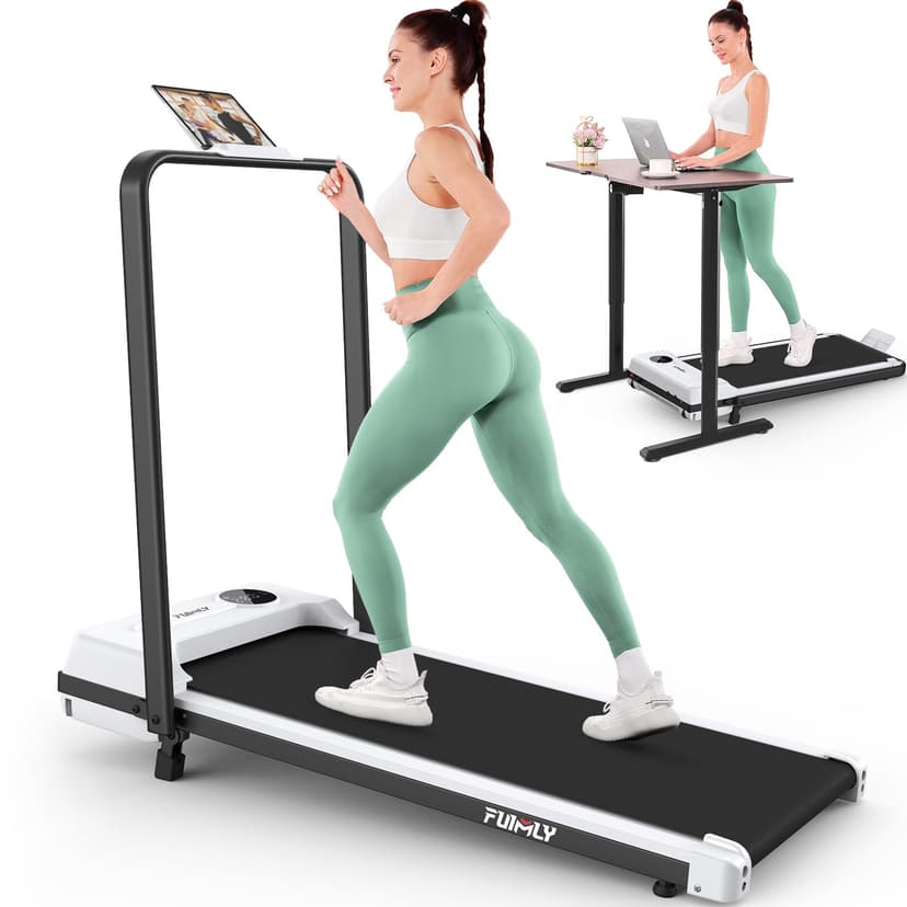 FUNMILY Walking Pad Treadmill with Incline, Foldable Treadmills for Home Office, Portable Walking Pad 300lbs Capacity, Remote Control, 2s Folding Treadmill