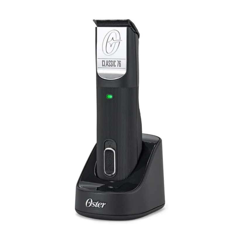 Oster Professional Cordless Classic 76 Hair Clippers for Barbers & Stylists - Classic 76 Professional Hair Clippers - Detachable Stainless Steel Blades, Adaptive Speed, 120-Minute Battery (Black)
