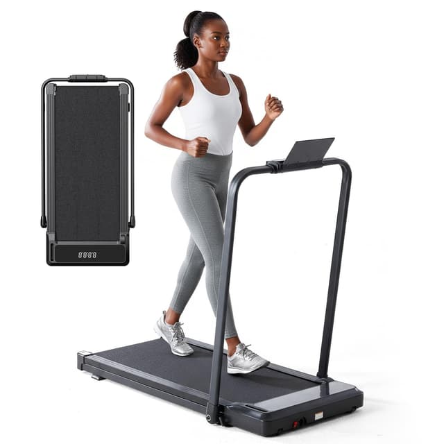 OLIXIS Walking Pad Treadmill for Home, Under Desk Treadmill with Handle for Small Space, Portable Design for Home Office Workouts, LED Display with Remote Control, Low Noise