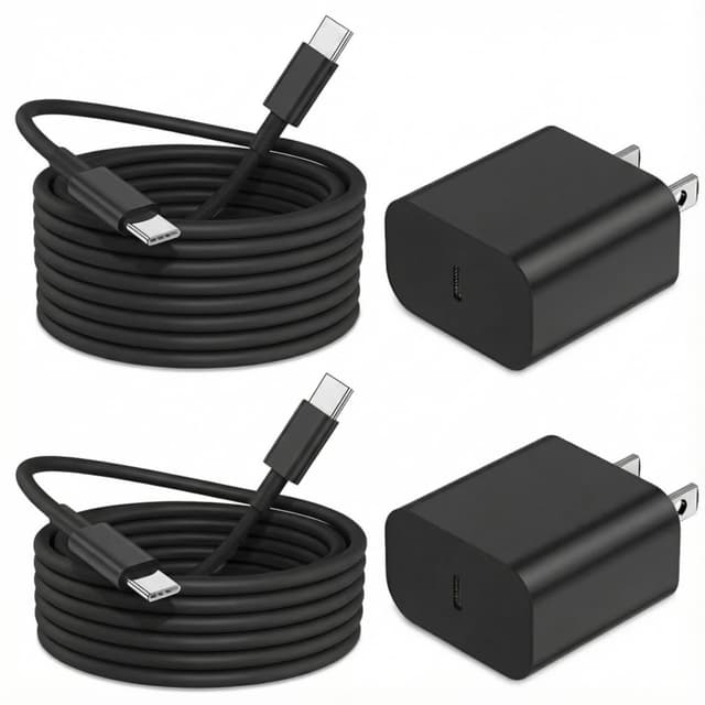 iPhone 17 16 15 Charger Fast Charging 6FT+10FT Cable, 20W USB C Charger, USBC Wall Charger for i Phone 17 Air 16 16e/16 Pro/16 Pro Max/15/15 Plus/15 Pro/15 Pro Max,i Phone iPad Pro/Mini (Black)