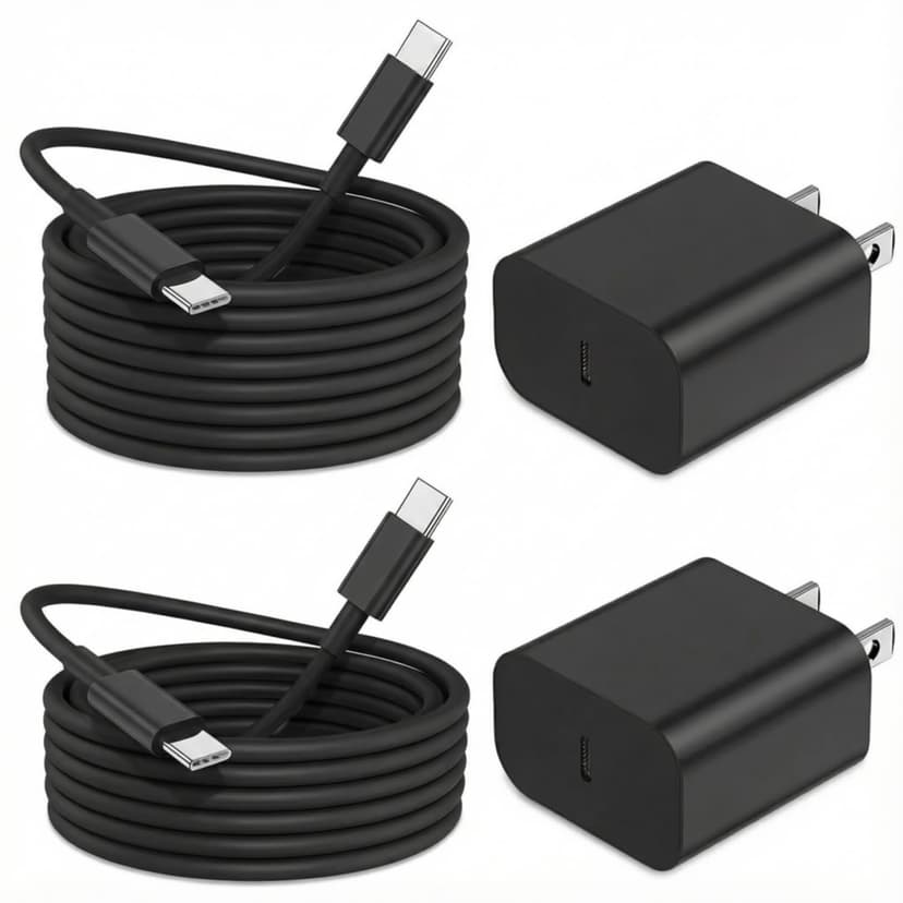 iPhone 17 16 15 Charger Fast Charging 6FT+10FT Cable, 20W USB C Charger, USBC Wall Charger for i Phone 17 Air 16 16e/16 Pro/16 Pro Max/15/15 Plus/15 Pro/15 Pro Max,i Phone iPad Pro/Mini (Black)