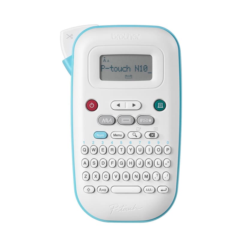 Brother P-Touch PT-N10 Personal Handheld Label Maker, Portable and Prints, P-Touch Btag ~½” (12mm) Wide Color Personalized Label Tapes,