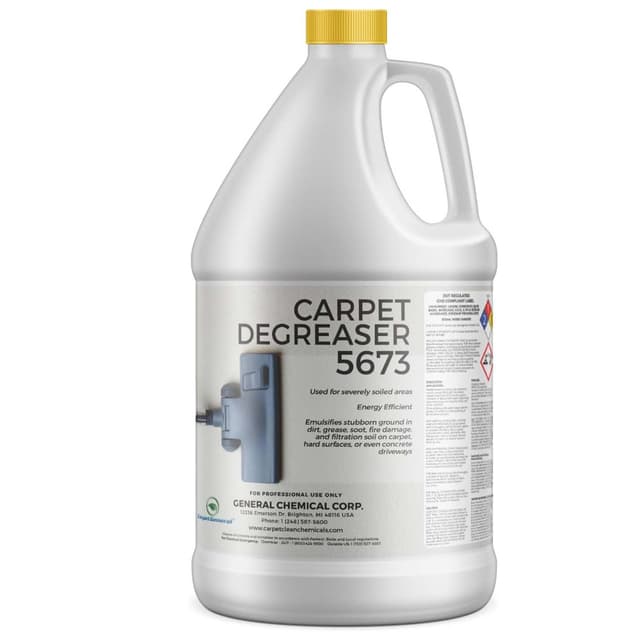 CarpetGeneral Professional Carpet Degreaser - Heavy Duty Spot Cleaning Liquid - Ultimate Clean Product for Carpet, Car Upholstery, Stain Removal - Superior Cleaning for Spotless Rug, 1 Gallon Jug