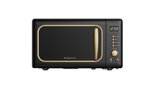 FRIGIDAIRE EMW788RETRO 0.7 cu. ft. Retro Microwave, Black-Gold