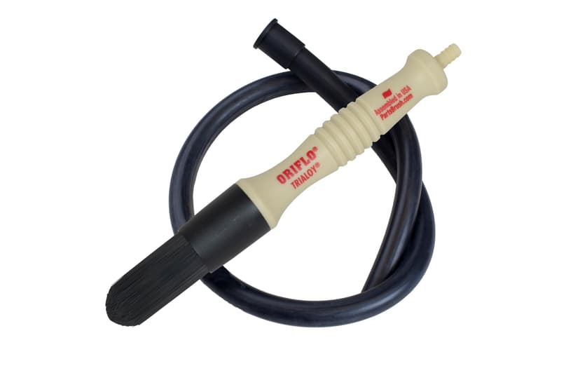Parts Brush™ Oriflo with Hose (#OR101H) – Flow-Thru Parts Washer Brush with 28” Hose Connects to Washer Nozzle