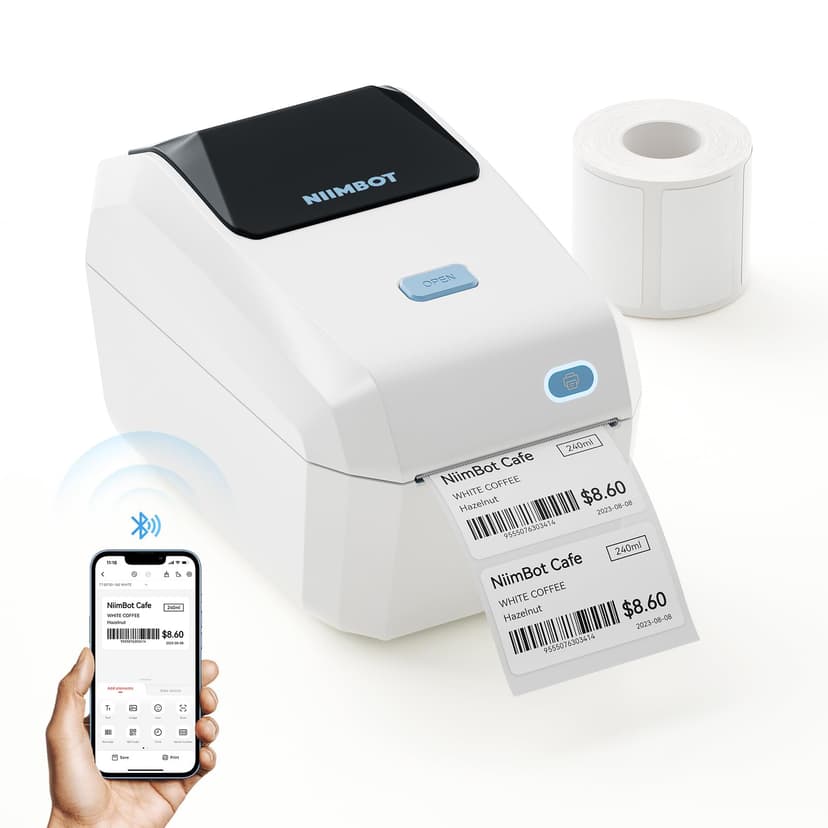 NIIMBOT K3 Label Printer, 3 Inch Label Maker with High-Speed, Bluetooth and USB Connection, Support Smartphone & PC, Thermal Label Maker for Small Business and Home Office