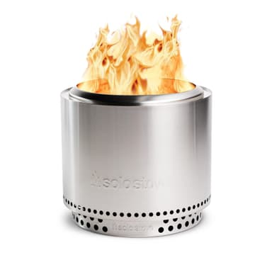 Solo Stove Bonfire Stainless Steel Portable Fire Pit with Stand, Wood Burning and Low Smoke Outdoor Camping Stove, 19.5x14 Inches