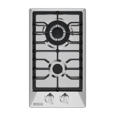 Empava 12 Inch Built-In Gas Cooktop with 2 Sealed SABAF Burners, Stainless Steel Surface, Dishwasher Safe Cast Iron Grates, NG/LPG Convertible