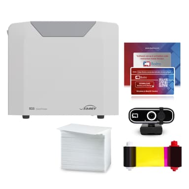 Bodno Seaory S25 Single Sided ID Card Printer & Complete Supplies Package ID Software and Camera - Bronze Edition