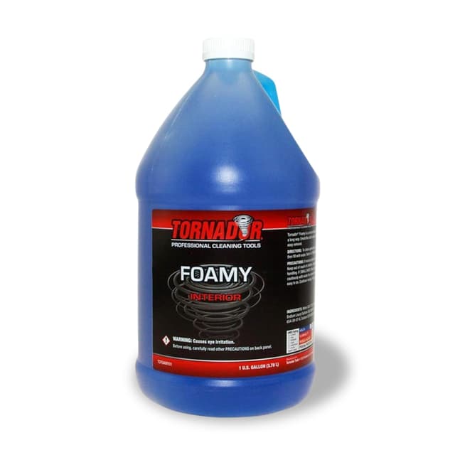 Tornador Foamy Auto Interior Foam Concentrate 1 Gallon | Heavy-Duty Foaming Cleaner | Emulsifies Oil and Water-Based Stains | For Upholstery, Carpet, Rubber, Vinyl | Use with Tornador Foam Gun