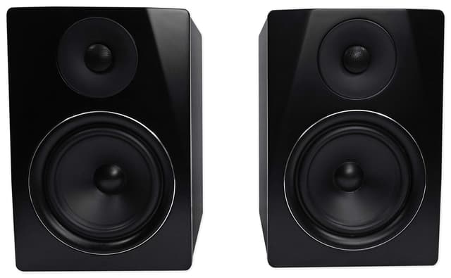 Rockville APM6B Powered USB Studio Monitor Speaker Pair in Black, 6.5", 2-Way, 350W, EQ, MDF Wood, RCA/XLR, Perfect for Studios, Recording, Music