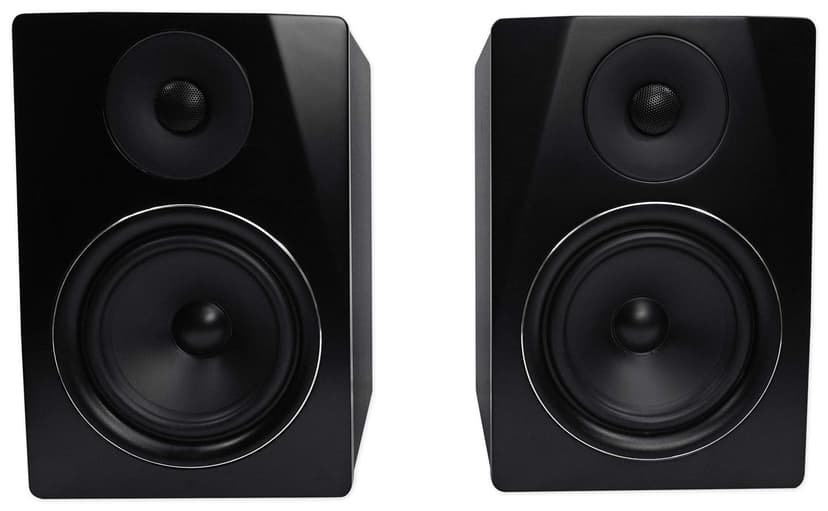 Rockville APM6B Powered USB Studio Monitor Speaker Pair in Black, 6.5", 2-Way, 350W, EQ, MDF Wood, RCA/XLR, Perfect for Studios, Recording, Music