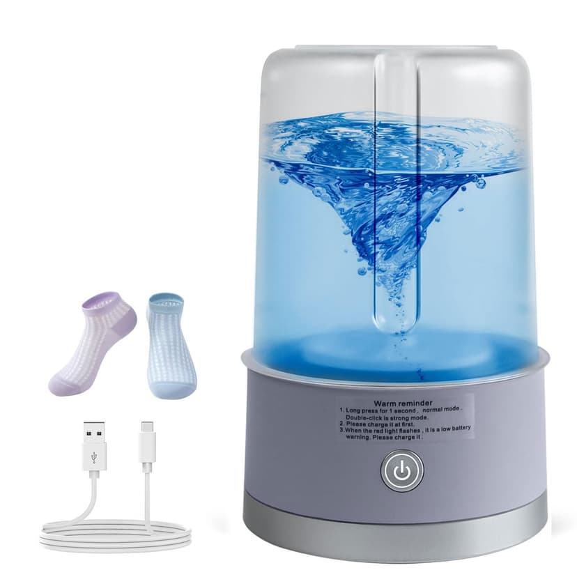 Portable Mini Washing Machine | Compact Deep Cleans Underwear, Baby Clothes, Small Laundry | Lightweight for Apartment, Dorm, Hotel, Travel & Camping | Quiet Energy-Efficient(Purple)