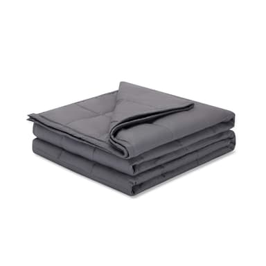 Weighted Idea Small Blanket 5 lbs for Kids and Child 36"x48" (100% Natural Cotton, Dark Grey)
