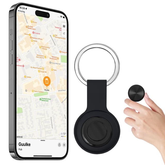 GPS Tracker for Vehicles, Cars, Pets, Kids & Valuables – No SIM Card, No Subscription – Real-Time Global Tracking Device – Compatible with iOS & Android