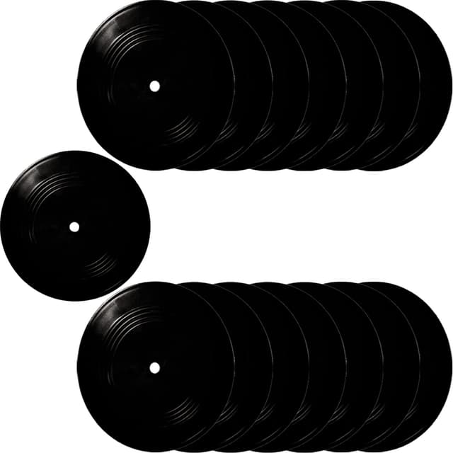 FACHPINT 15pcs Vinyl Records Decor 12 inch Blank Vinyl Records for Wall Aesthetic Fake Records for Graffiti, Blank Records Props, Blank Records for Music Party Wedding Signing Table No. Vintage Decor