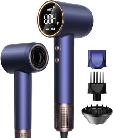High-Speed Hair Dryer Pro | Trusted by Pro Stylists, Heat Damage Protection & 600 Million Ions Blow Dryer for Hair Care Beyond Salon, Fast Drying & Low Noise, Hairdryer with Diffuser, Nozzle, Comb
