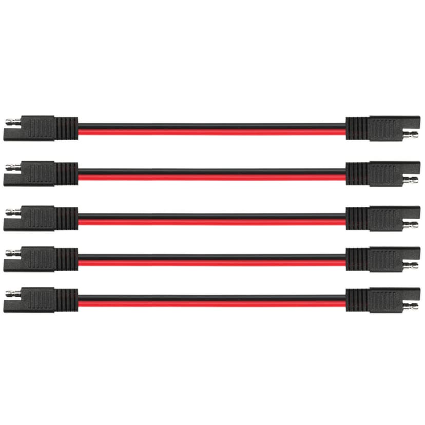 10 AWG SAE to SAE Extension Cable 10 Gauge 2-Pin SAE Connector Extension Cord with Dual Head Plug for Solar Panel Automotive Car Motorcycle 12in