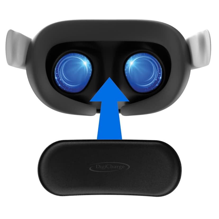 Digicharge VR Lens Cover for Vision Pro, Meta Quest 3, Quest 2, PSVR, HTC Vive, Valve Index & More – Soft Foam Lens Protector with Fabric Cover | Dust & Scratch Protection for Storage & Travel