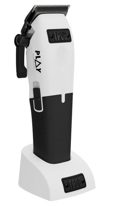 TPOB Play Barber Hair Clippers for Men 7500 RPM with Rubber Grips (White)