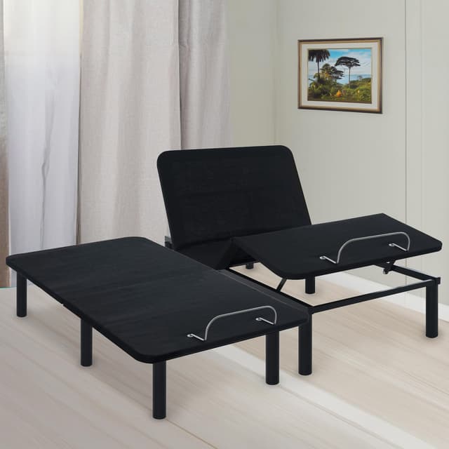 Serenity Split King Adjustable Bed Frame with Wireless Remote Ergonomic Head and Foot Incline Electric Bed Frame Easy Assembly Smart Frame Split King Size Ideal for Snoring Relief and Enhanced Comfort