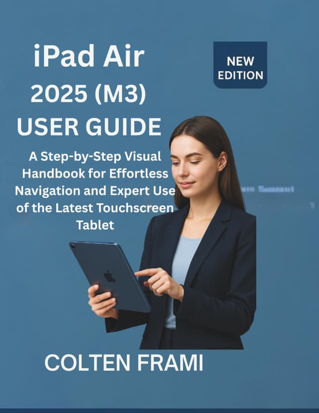iPad Air 2025 (M3) User Guide: A Step-by-Step Visual Handbook for Effortless Navigation and Expert Use of the Latest Touchscreen Tablet