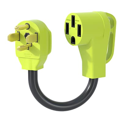 AOWEITOUR NEMA 14-30P to 14-50R EV Adapter, 30Amp Dryer Plug to 50Amp EV Charging Adapter Cord, Level 2 Charger Adapter, Compatible with EV,10-AWG STW, ETL Listed (1FT)