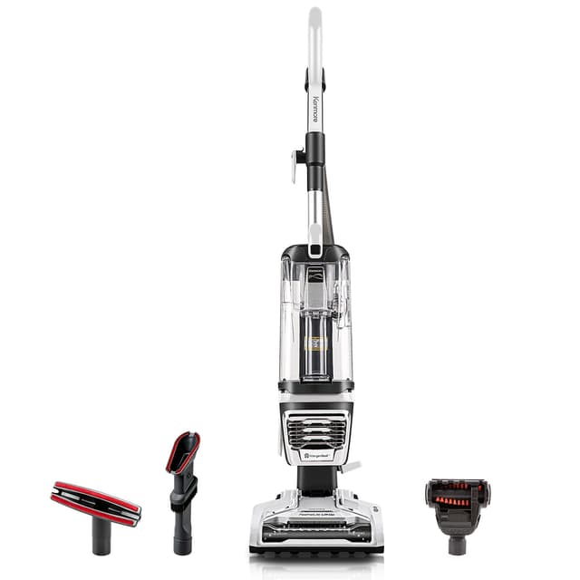 Kenmore DU4399 Featherlite Lift-Up Bagless Upright Vacuum 2-Motor Power Suction Lightweight Carpet Cleaner with Hair Eliminator Brushroll, HEPA Filter and 2 Cleaning Tools, White