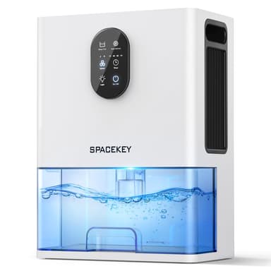 Dehumidifier, 106 OZ Water Tank (1000 sq.ft) Dehumidifiers for Home, Quiet Dehumidifier for Bathroom Bedroom Basement RV with Timer Setting, Auto Shut Off, 7 Colors LED Light, Sleep Modes, White