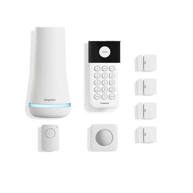 SimpliSafe 8 Piece Wireless Home Security System - Optional 24/7 Professional Monitoring - No Contract - Compatible with Alexa and Google Assistant , White