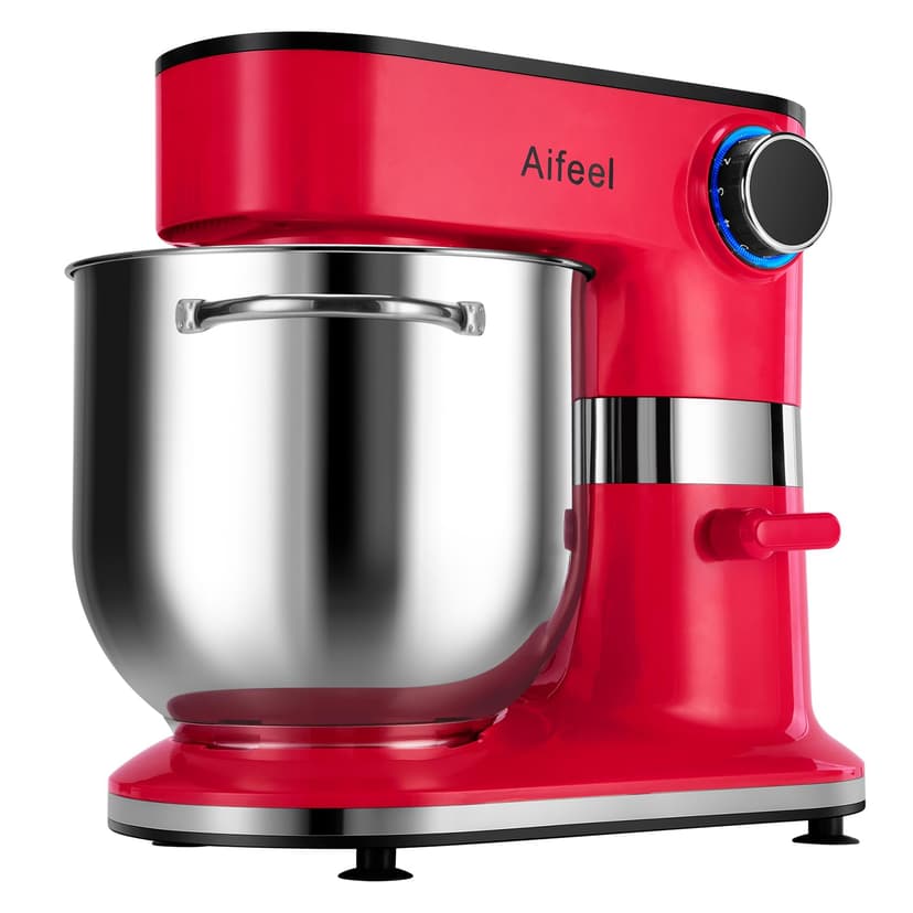 Aifeel 10.5 QT Stand Mixer,900W Electric Food Dough Mixer,Large Capacity Tilt-Head Kitchen Electric Mixer with Dough Hook,Beater,Whisk & Splash Guard,Dishwasher-Safe Attachments for Baking(Red)