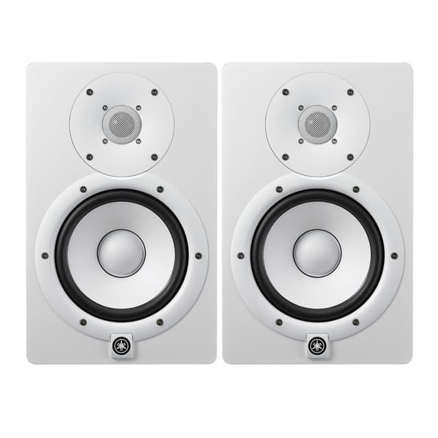 YAMAHA HS7W 6.5-Inch Powered Studio Monitor (White, 2-Pack) Bundle (2 Items)