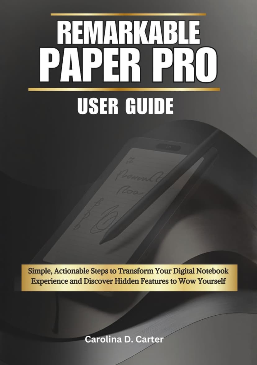 REMARKABLE PAPER PRO User Guide: Simple, Actionable Steps to Transform Your Digital Notebook Experience and Discover Hidden Features to Wow Yourself ... PAPER PRO MASTERY GUIDE COLLECTION)